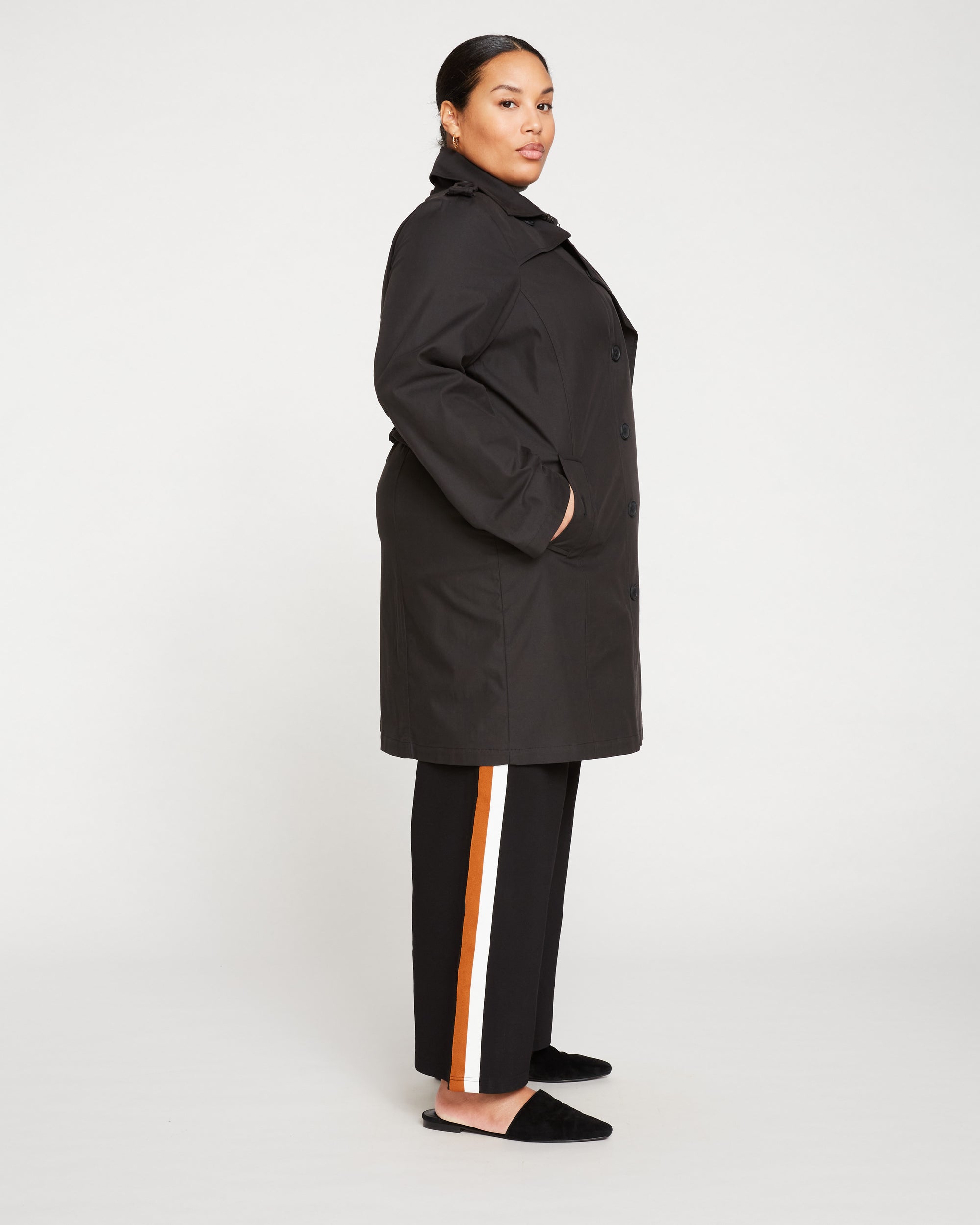 Derjon Trench Coat - Black