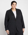 The Pinstripe Blazer - Graphite