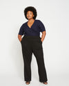 Pull On Bootcut Ponte Pants - Black