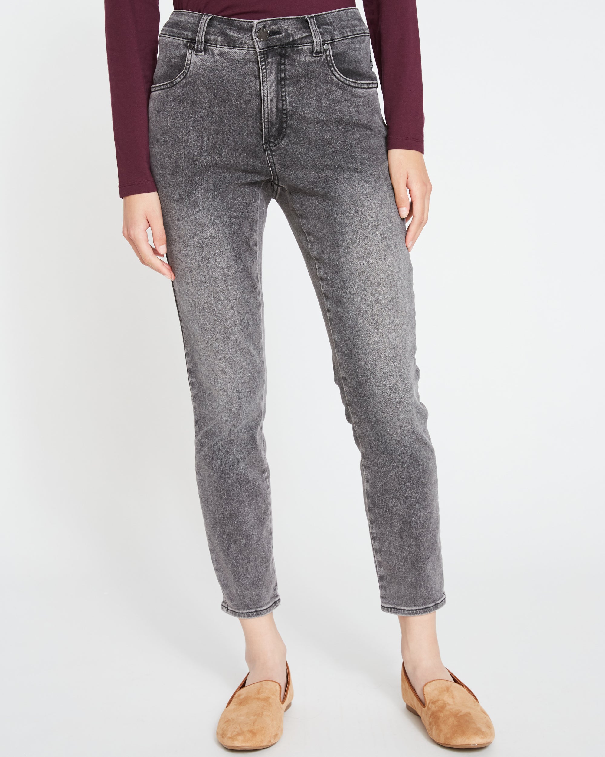 Seine High Rise Skinny Jeans 27 Inch - Distressed Black