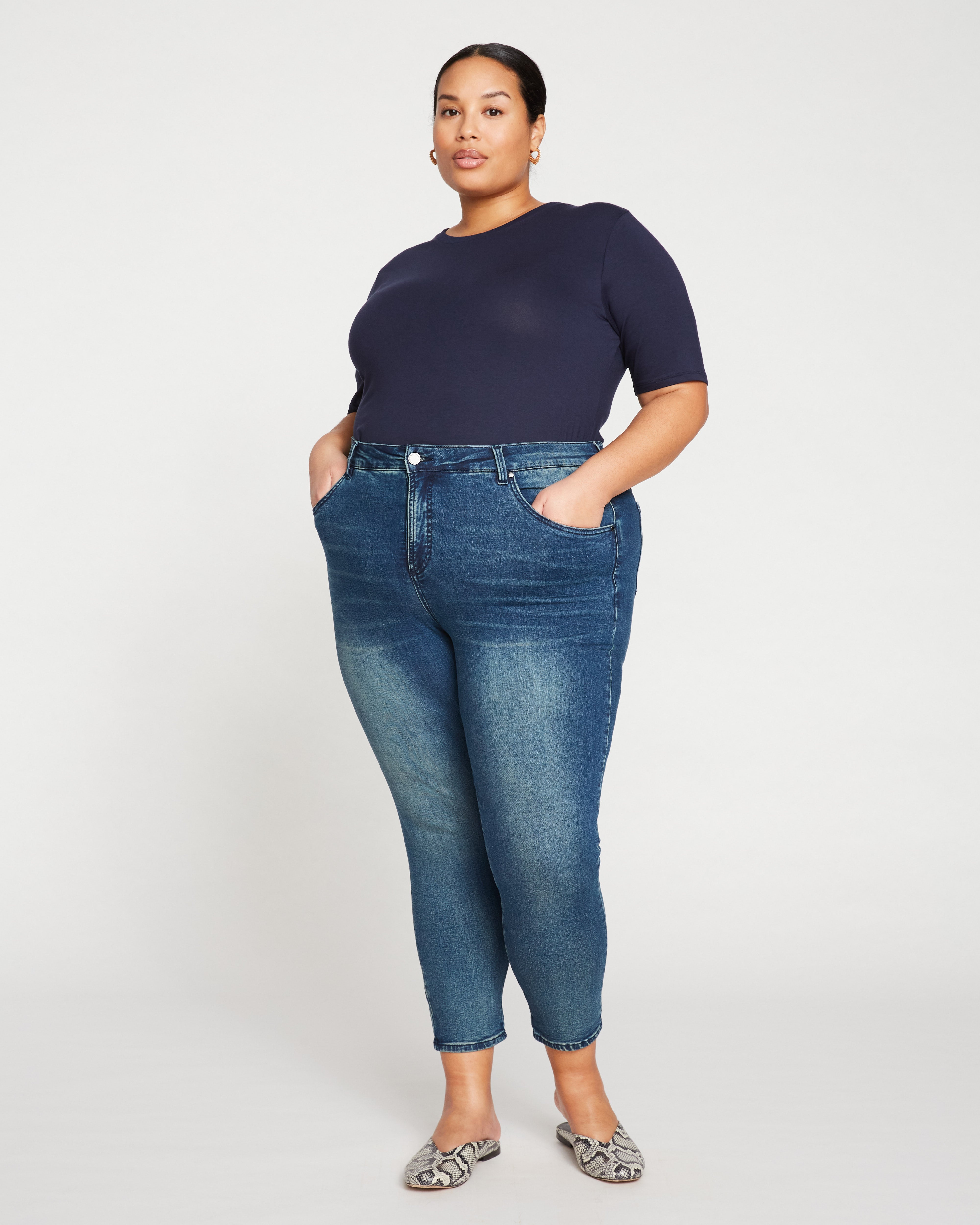 Seine High Rise Skinny Jeans 27 Inch Distressed Blue