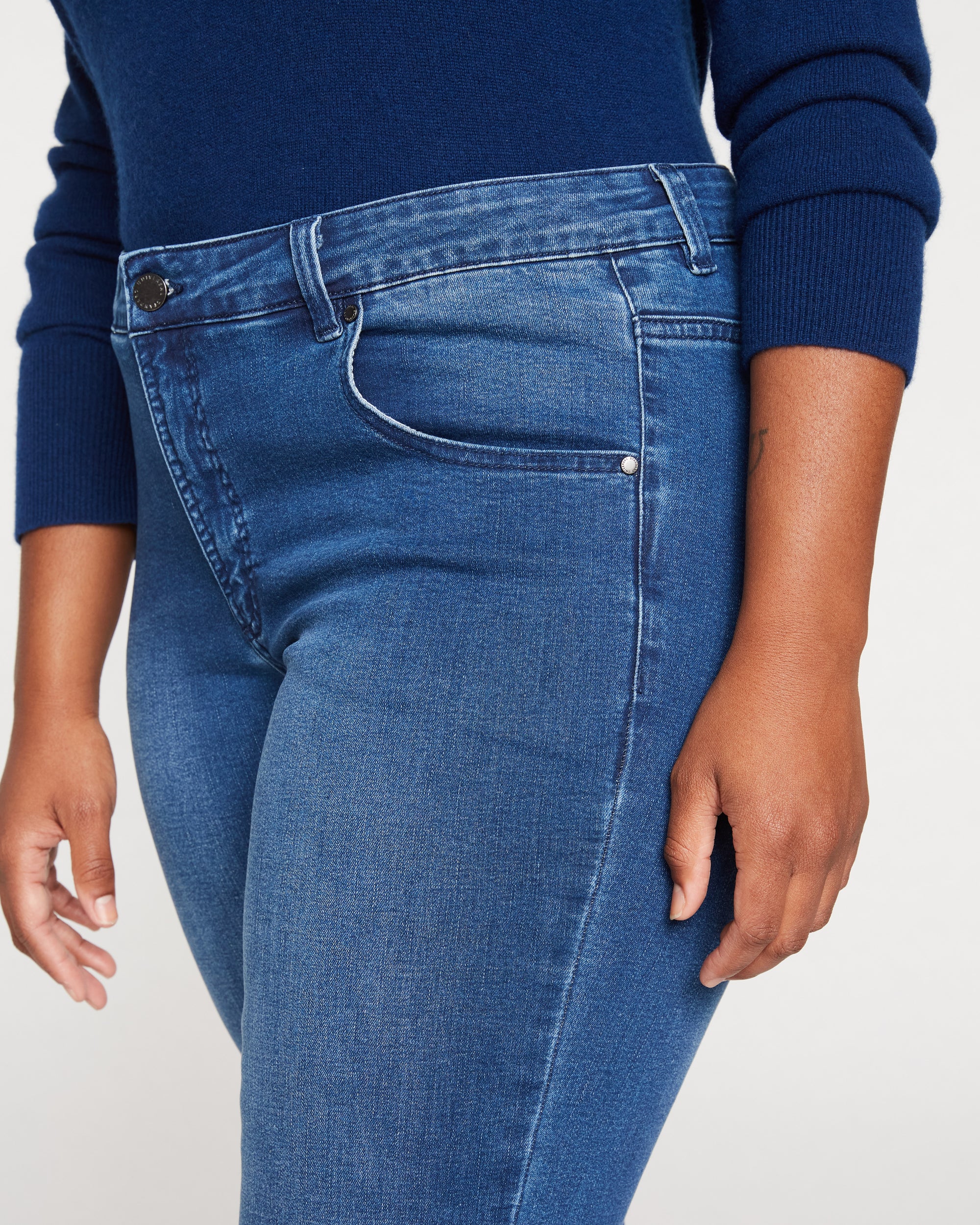 Seine Mid Rise Skinny Jeans 27 Inch - True Blue