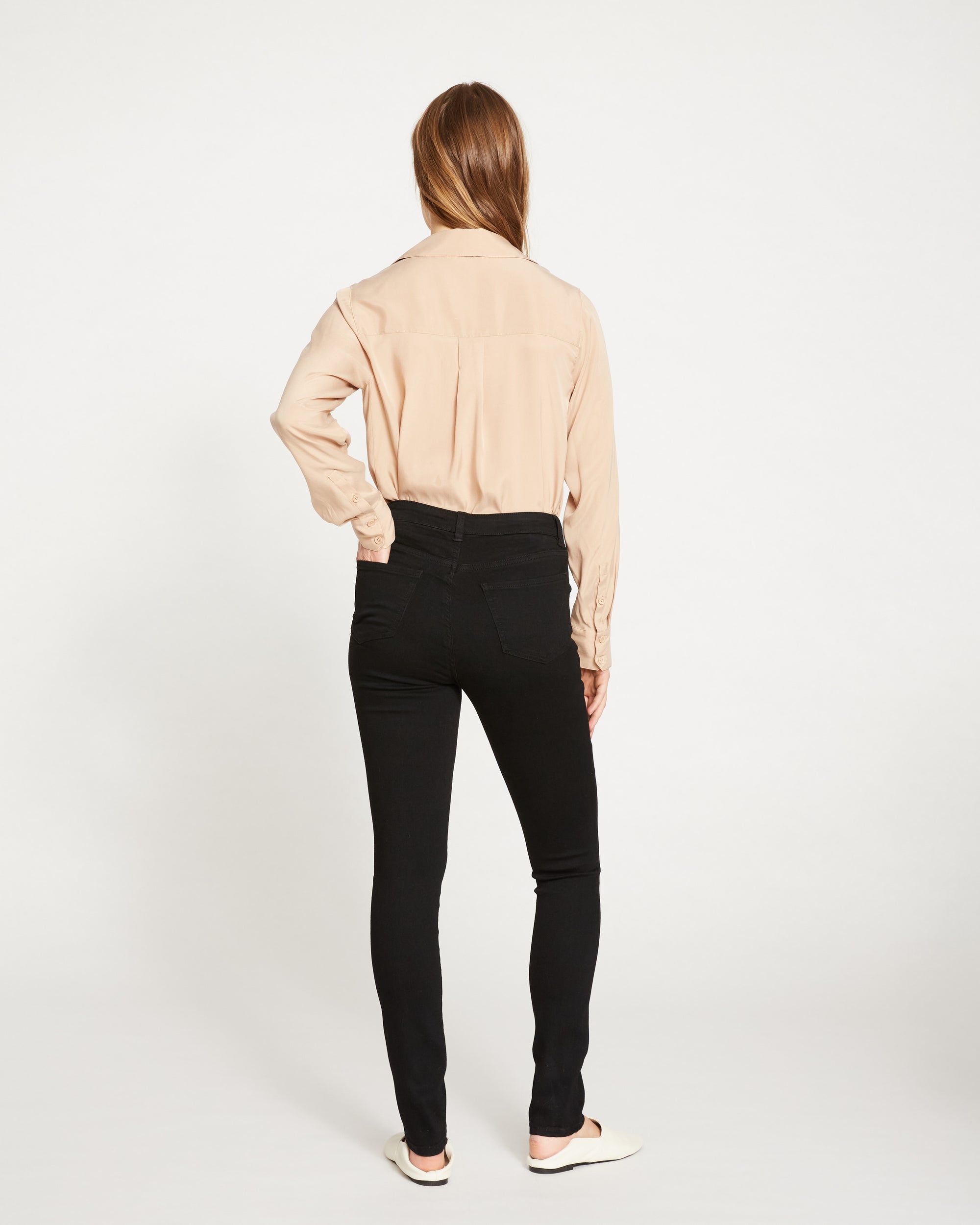 Seine Mid Rise Skinny Jeans 32 Inch - Black