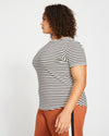 Tee Rex - Ecru/Black Stripe