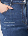 Etta High Rise Straight Leg Jeans 31 Inch - Aged Indigo
