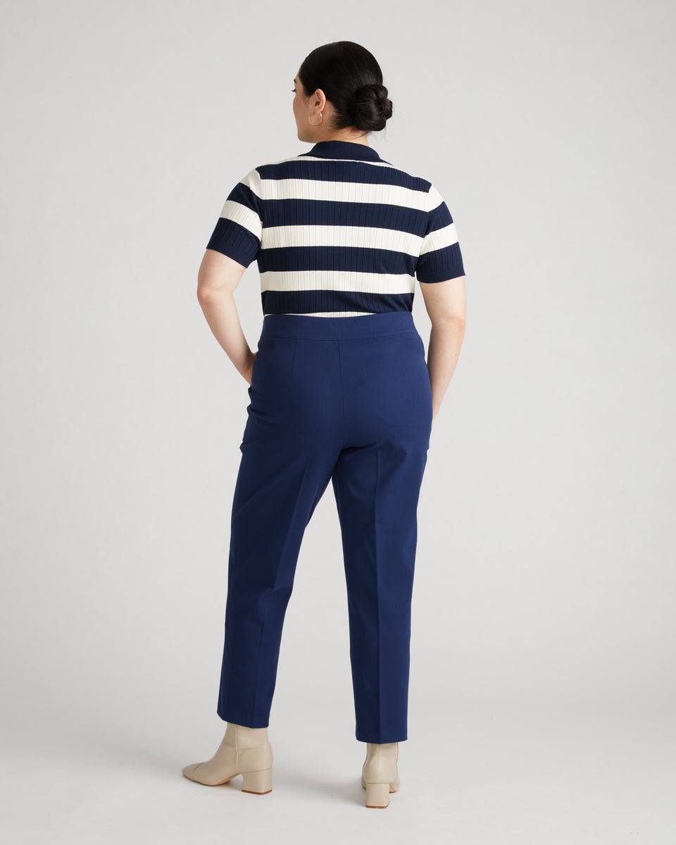 Magic Cotton Straight Leg Pants - Brilliant Navy Zoom image 3