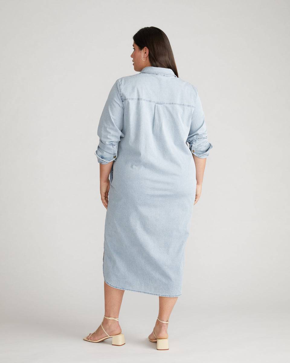Odeon Stretch Cotton Chambray Shirtdress - Heritage Blue Zoom image 2
