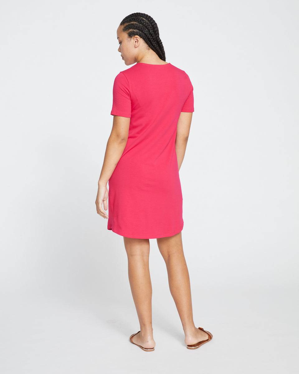 Halie T-Shirt Dress - Cerise Zoom image 3