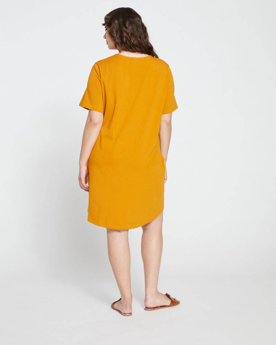 Halie T-Shirt Dress - Dried Saffron Zoom image 3