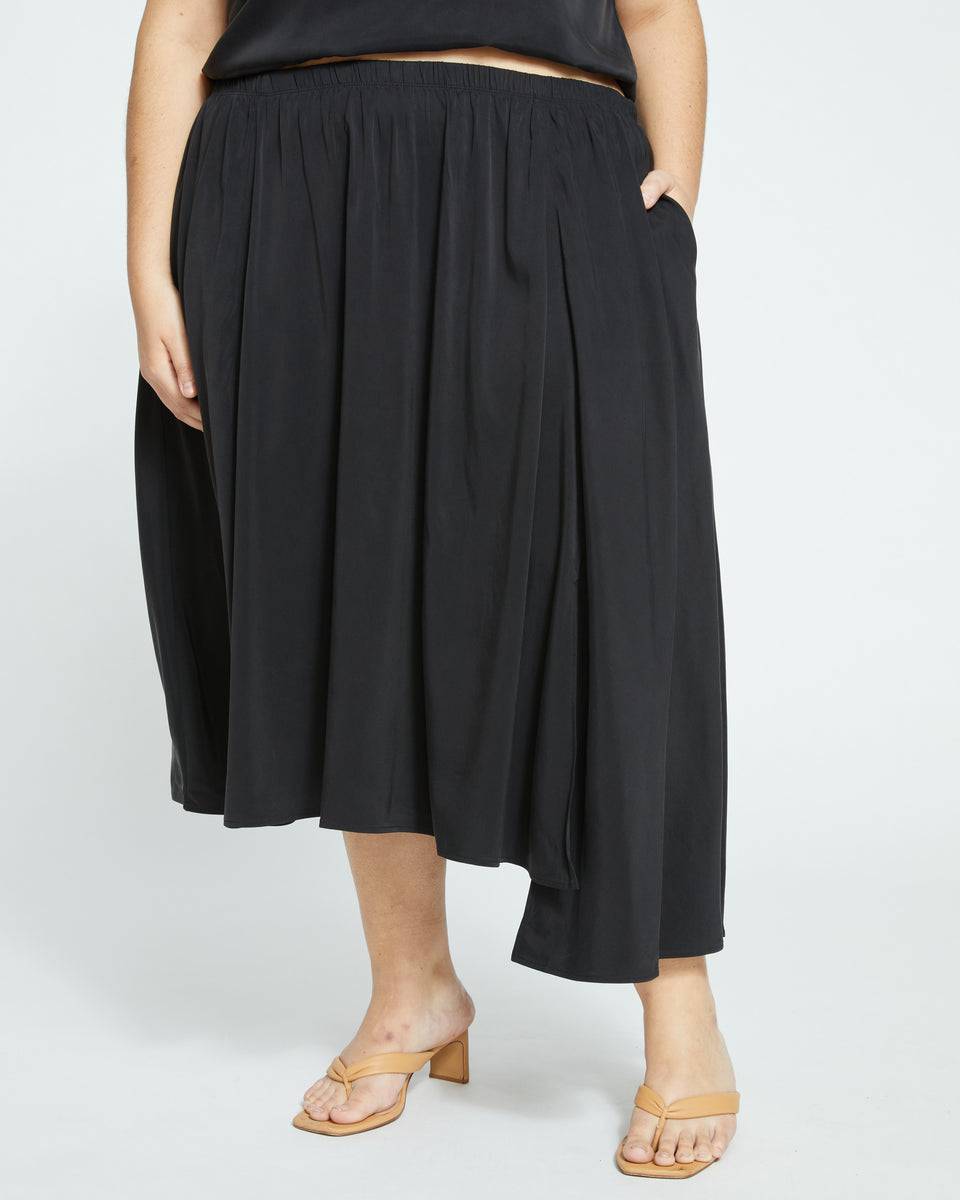 Palma Cupro Skirt - Black Zoom image 1