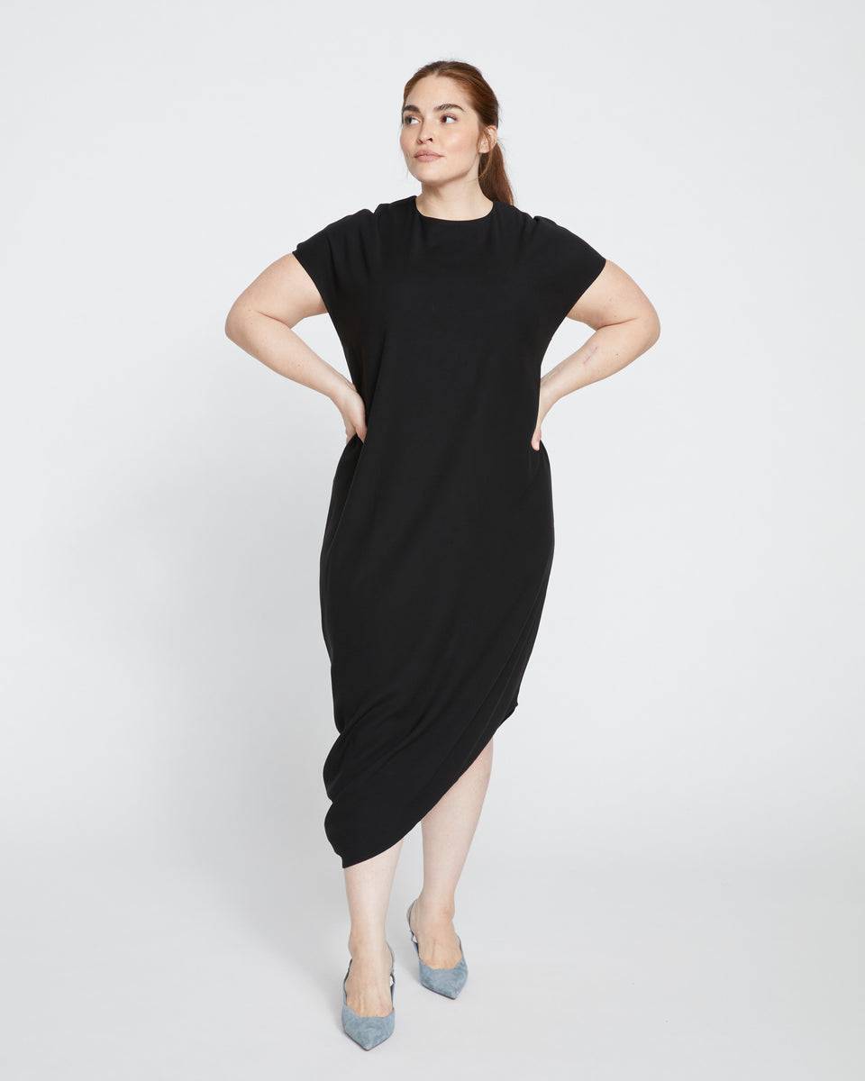 Iconic Double Luxe Geneva Dress - Black Zoom image 4