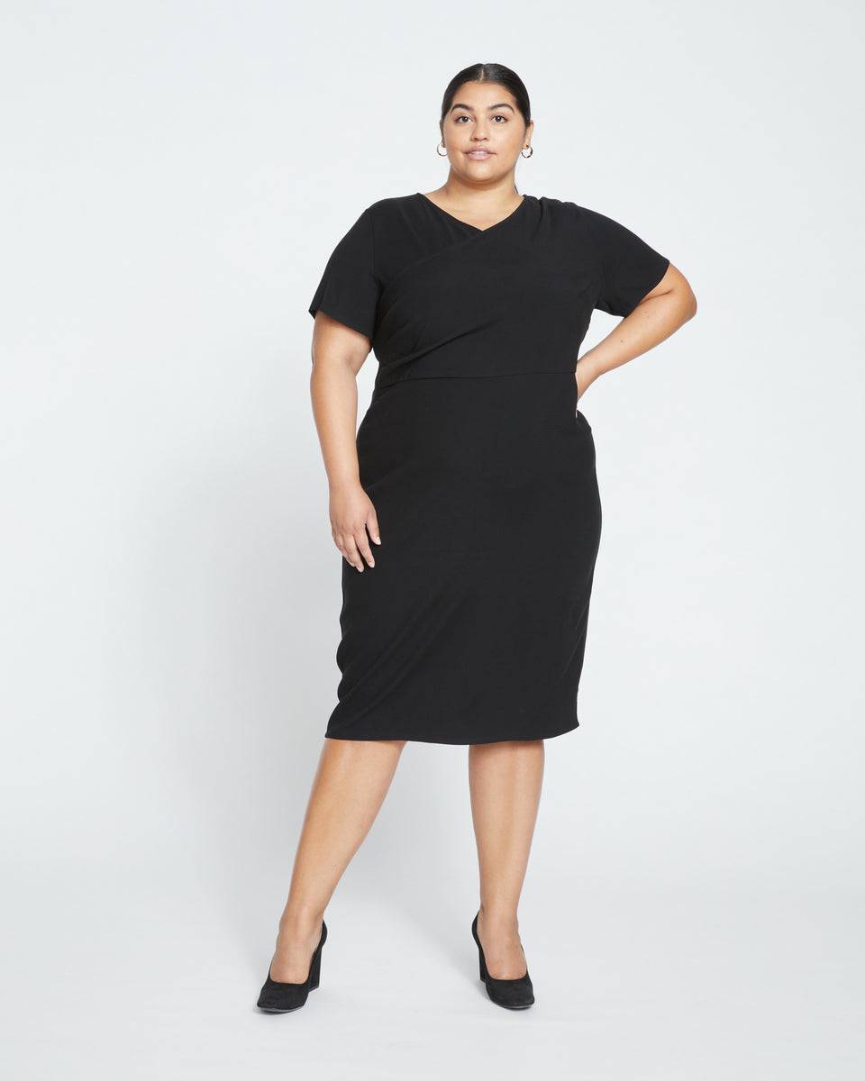 Mary Double Luxe Dress - Black Zoom image 0