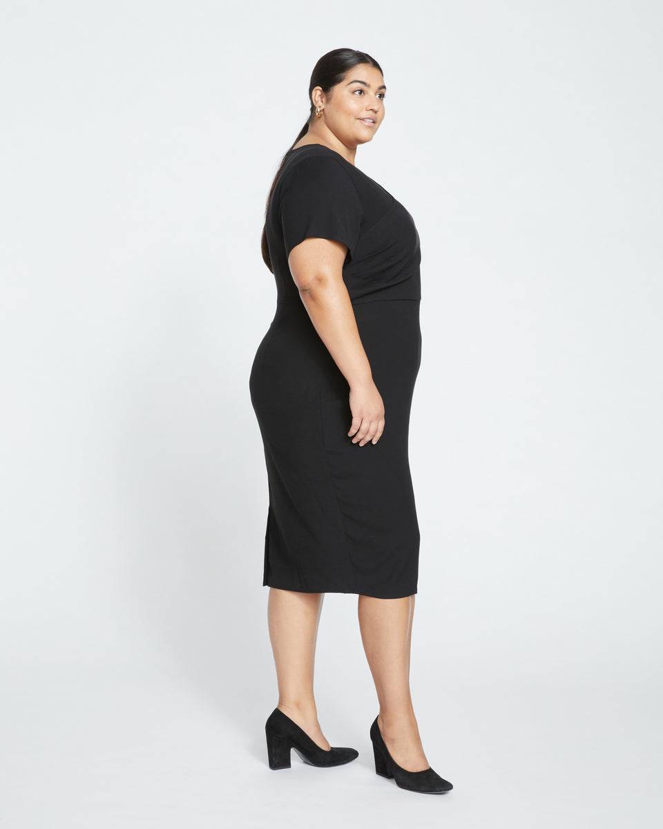 Mary Double Luxe Dress - Black Zoom image 2