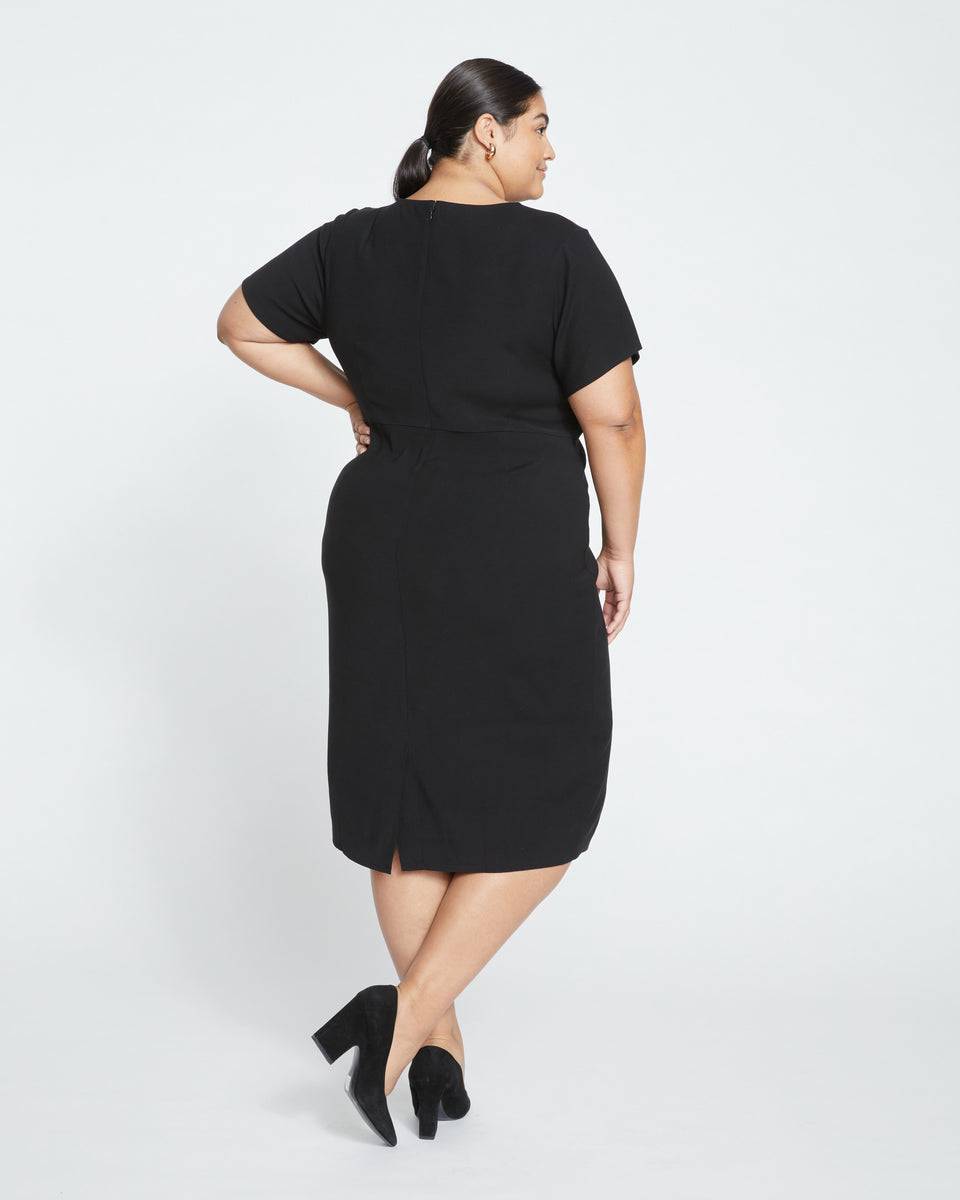 Mary Double Luxe Dress - Black Zoom image 3