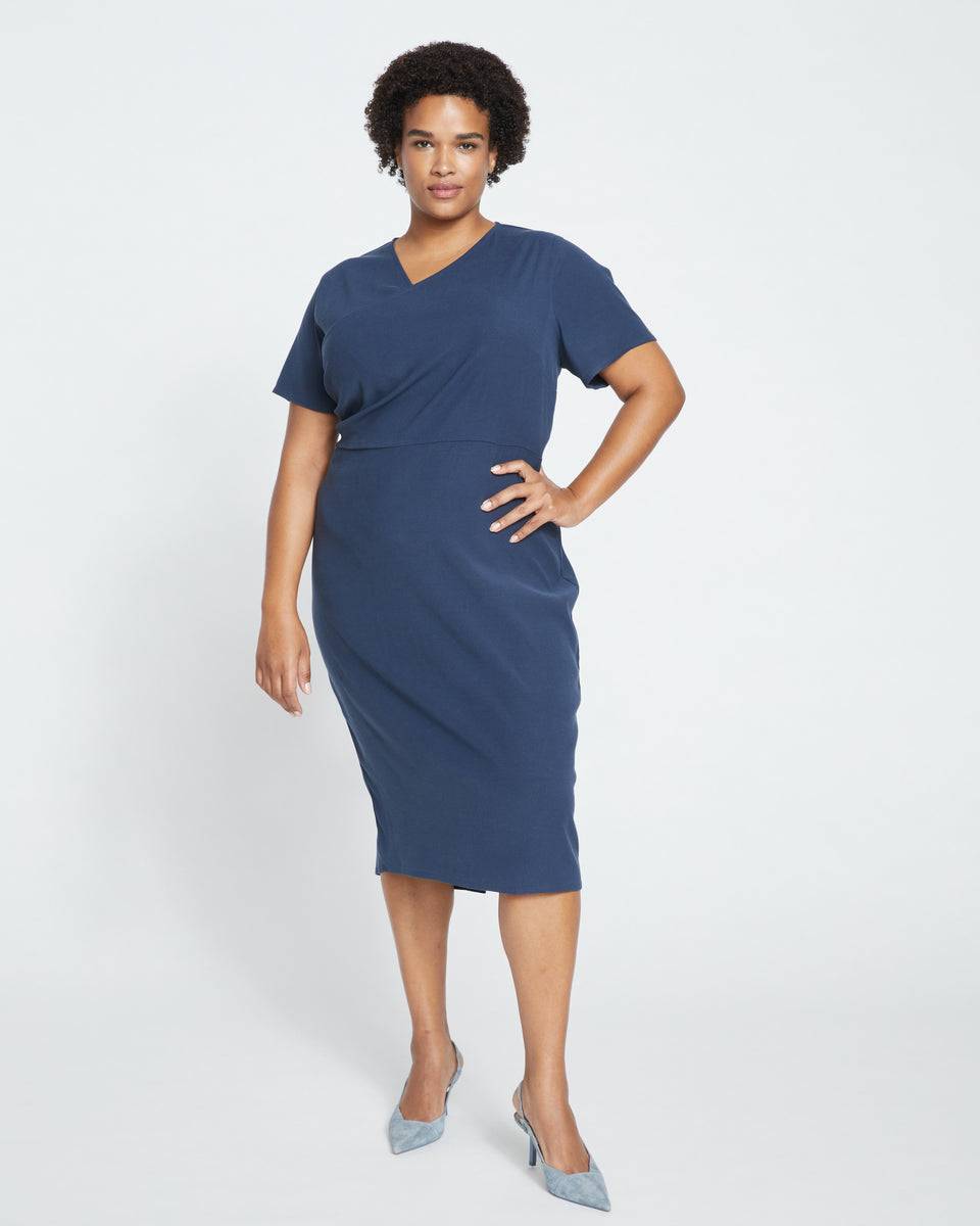 Mary Double Luxe Dress - Deep Storm Zoom image 1