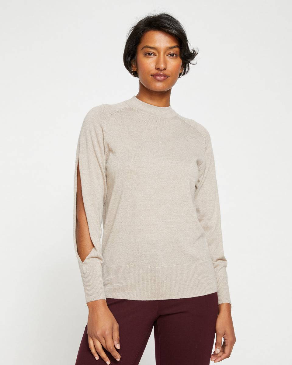Beals Merino Cut-Out Sweater - Succulent Zoom image 0