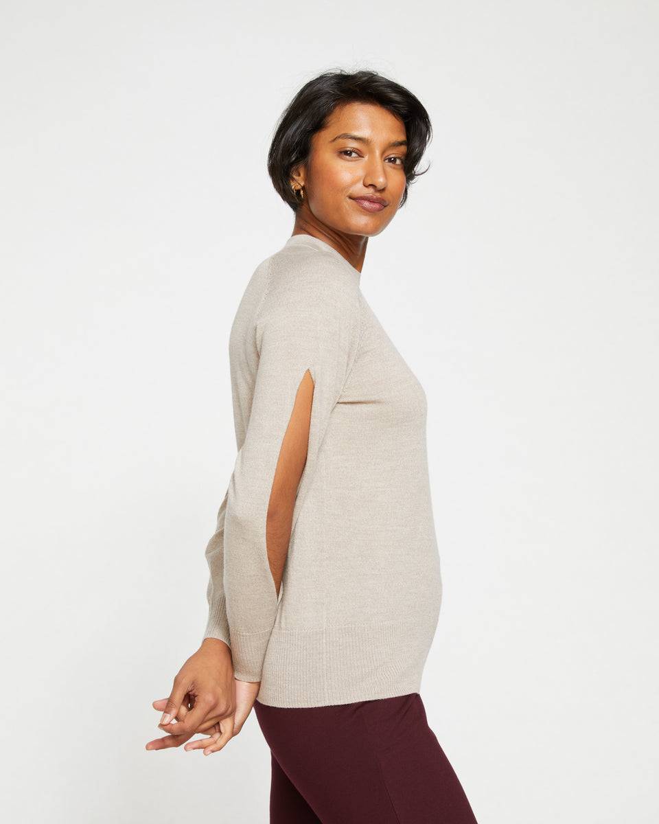 Beals Merino Cut-Out Sweater - Succulent Zoom image 2