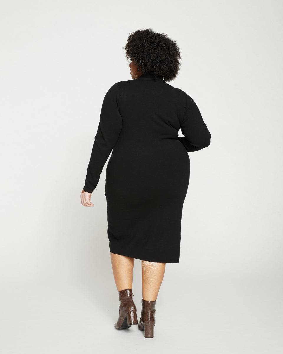 Milano Knit Polo Dress - Black Zoom image 3