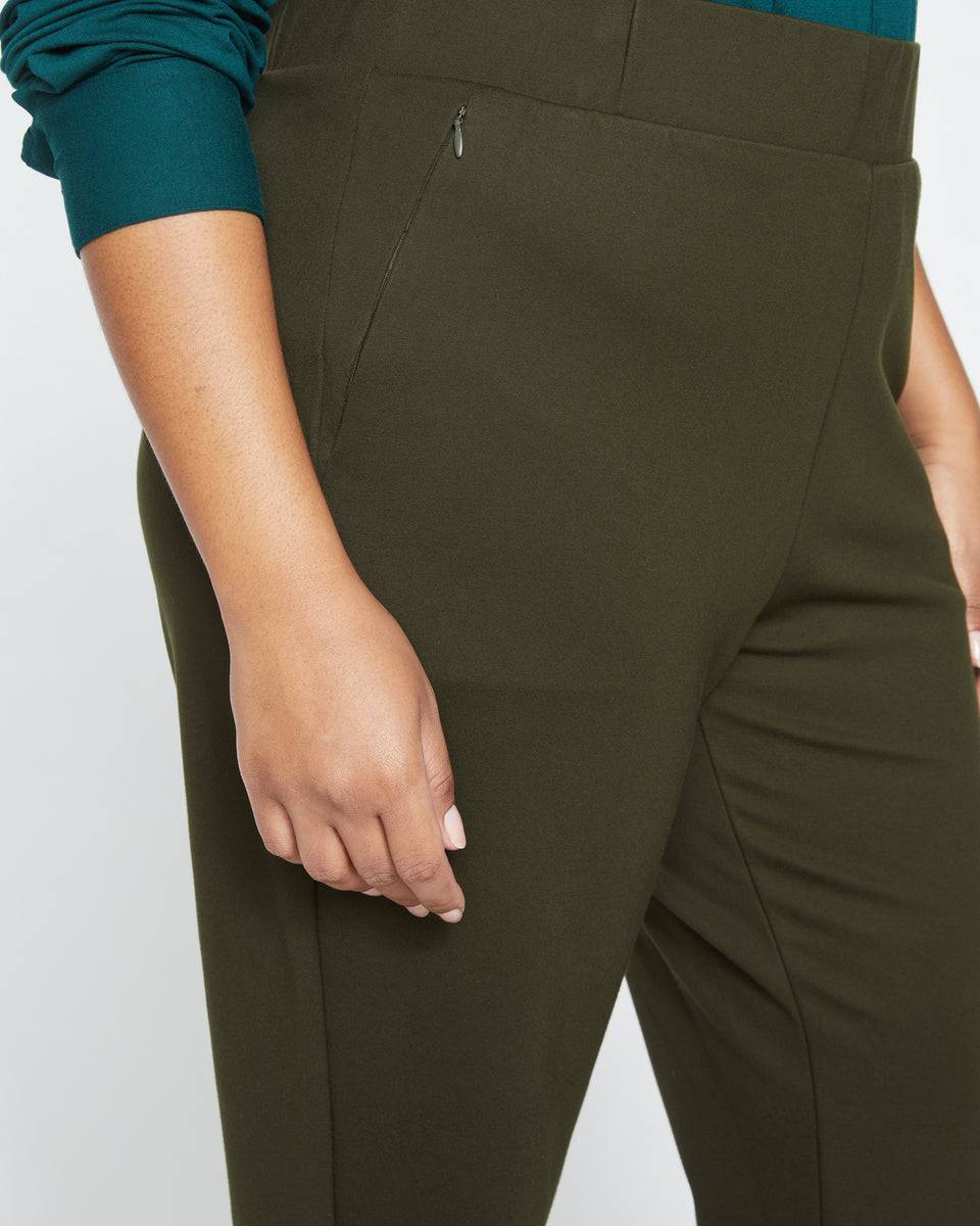 Pull On Bootcut Ponte Pants - Evening Forest Zoom image 1