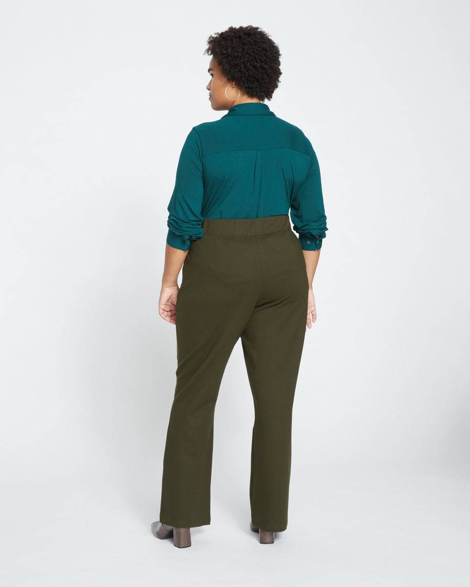 Pull On Bootcut Ponte Pants - Evening Forest Zoom image 3