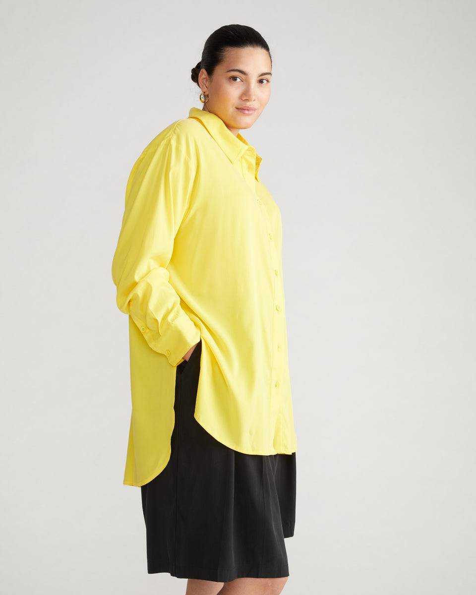 Cooling Stretch Cupro Artist Shirt - Yellow Zoom image 3