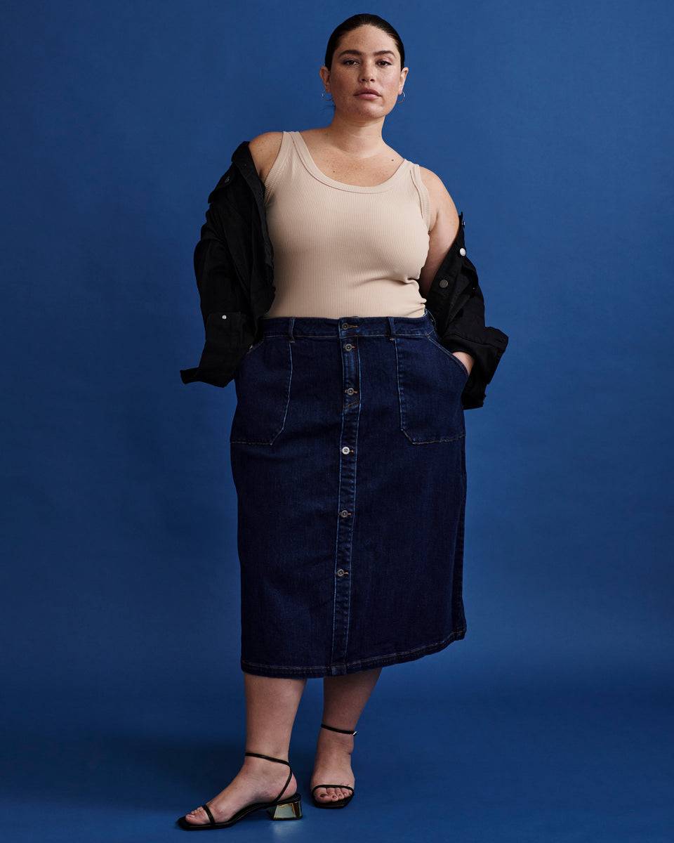 Baez Denim Skirt - Astro Blue Zoom image 0