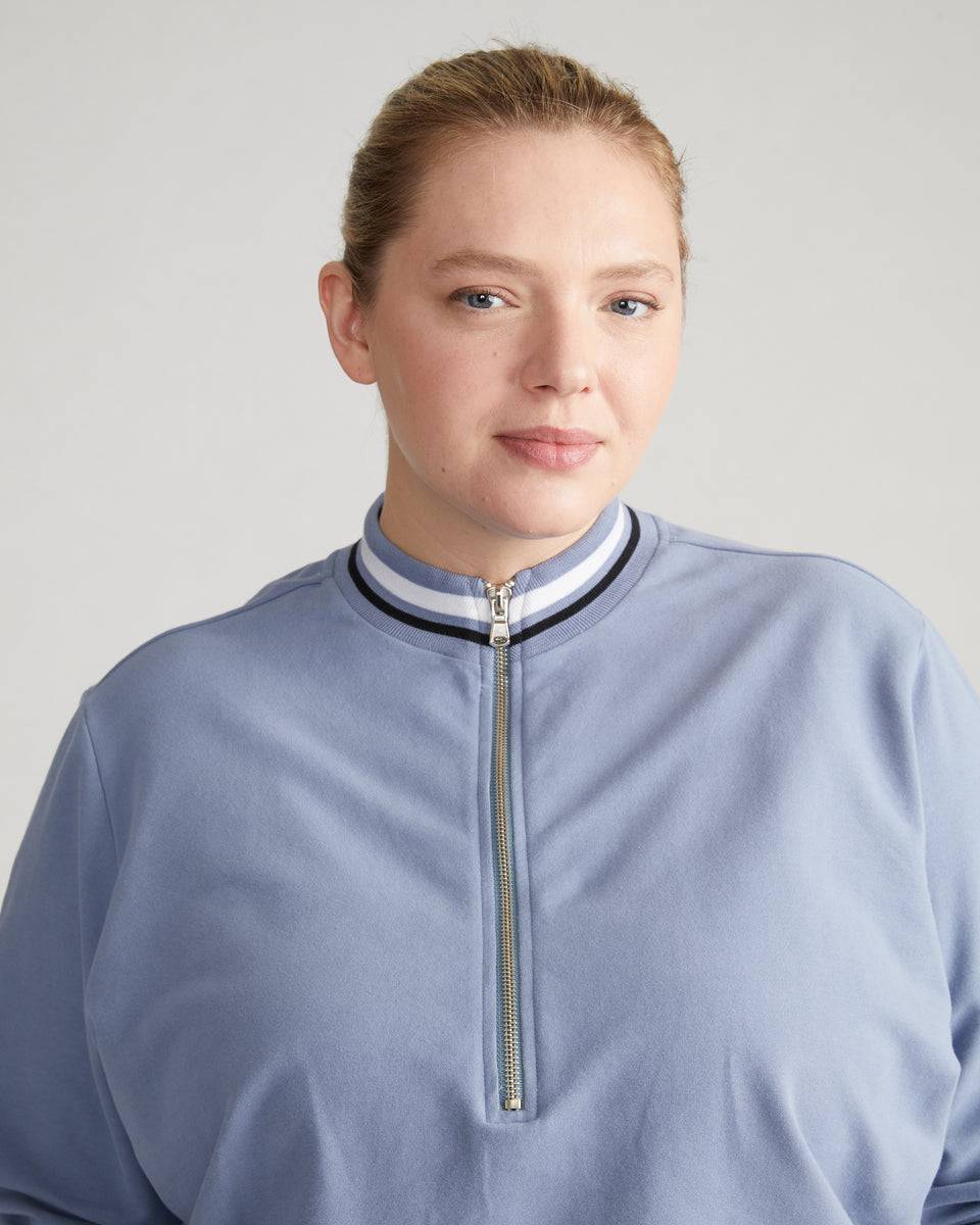 Peachy Terry Half Zip Pullover - Pressed Pansy Zoom image 0