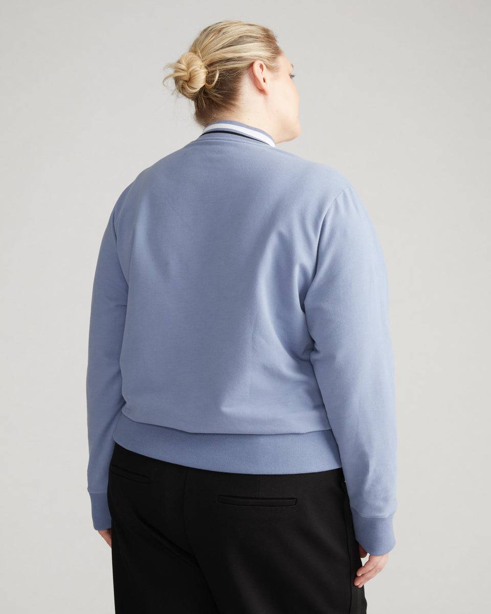 Peachy Terry Half Zip Pullover - Pressed Pansy Zoom image 3