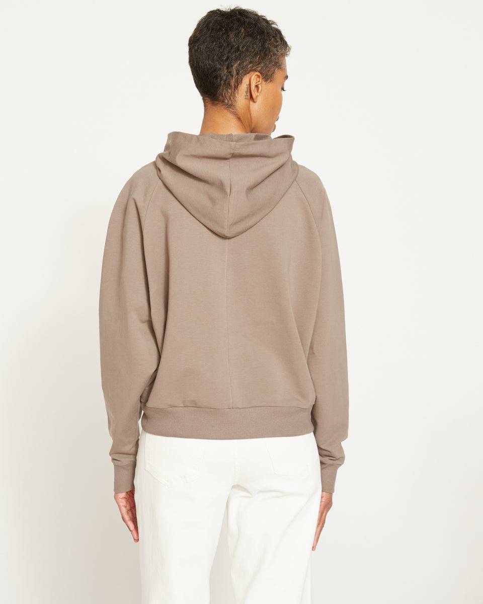 French Terry Pullover Hoodie - Khaki Zoom image 4