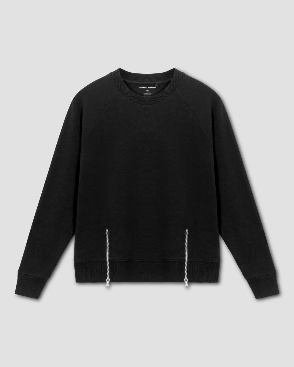 Peachy Terry Side Zip Pullover - Black Zoom image 1
