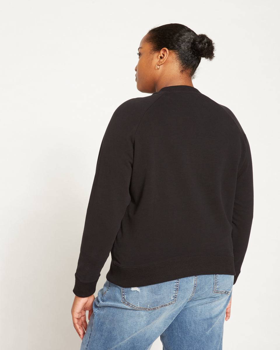 Peachy Terry Side Zip Pullover - Black Zoom image 4