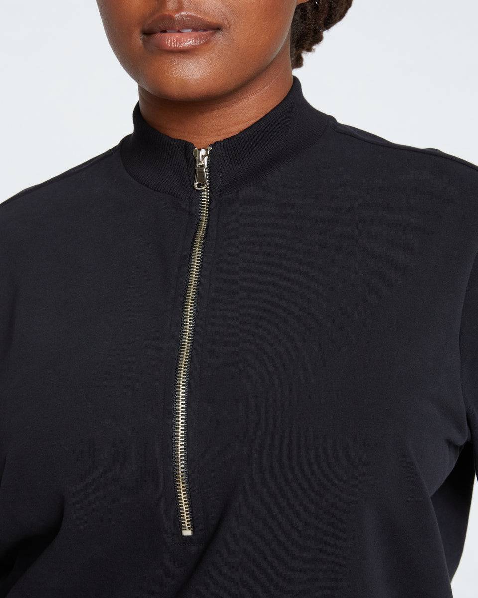 Peachy Terry Half Zip Pullover - Black Zoom image 1