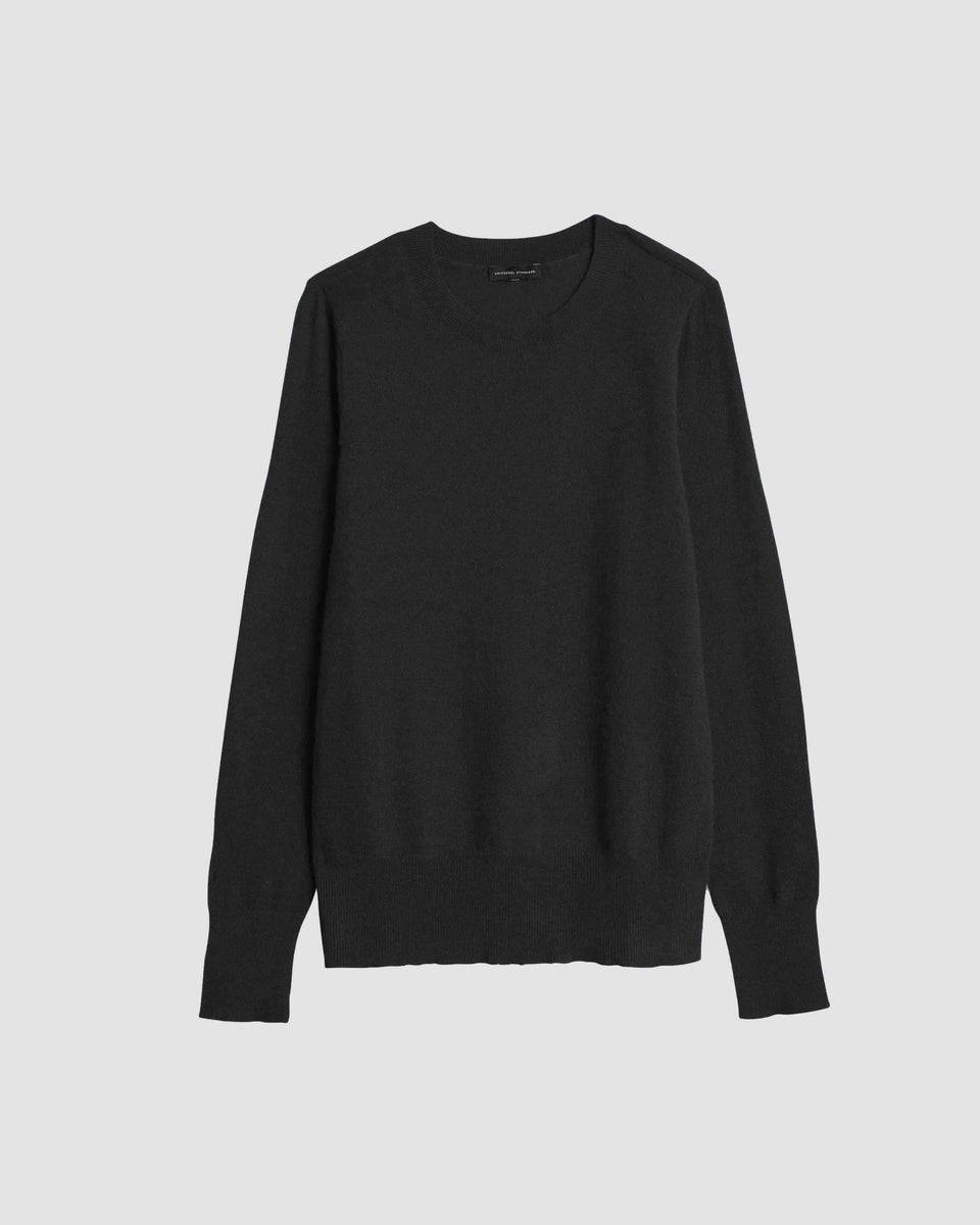 Pure Cashmere Crew Neck Sweater - Black Zoom image 2