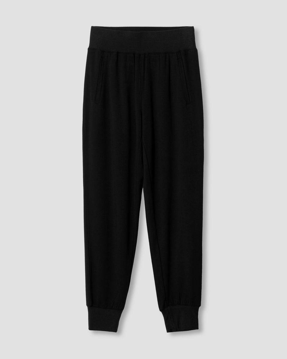 Super Soft Terry Joggers - Black Zoom image 1