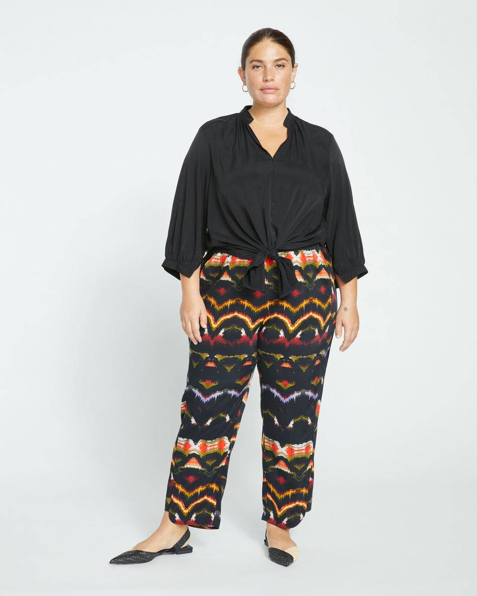 Cooling Stretch Cupro Pants - Midnight Ikat Zoom image 0