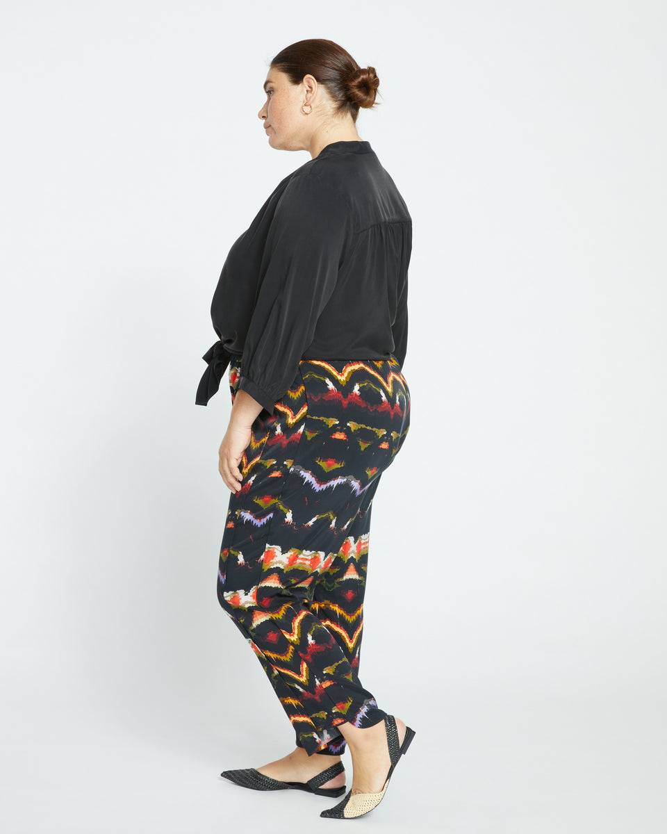 Cooling Stretch Cupro Pants - Midnight Ikat Zoom image 2