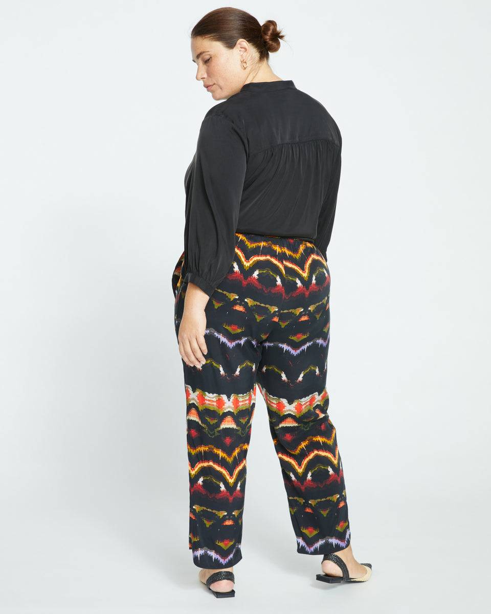Cooling Stretch Cupro Pants - Midnight Ikat Zoom image 3