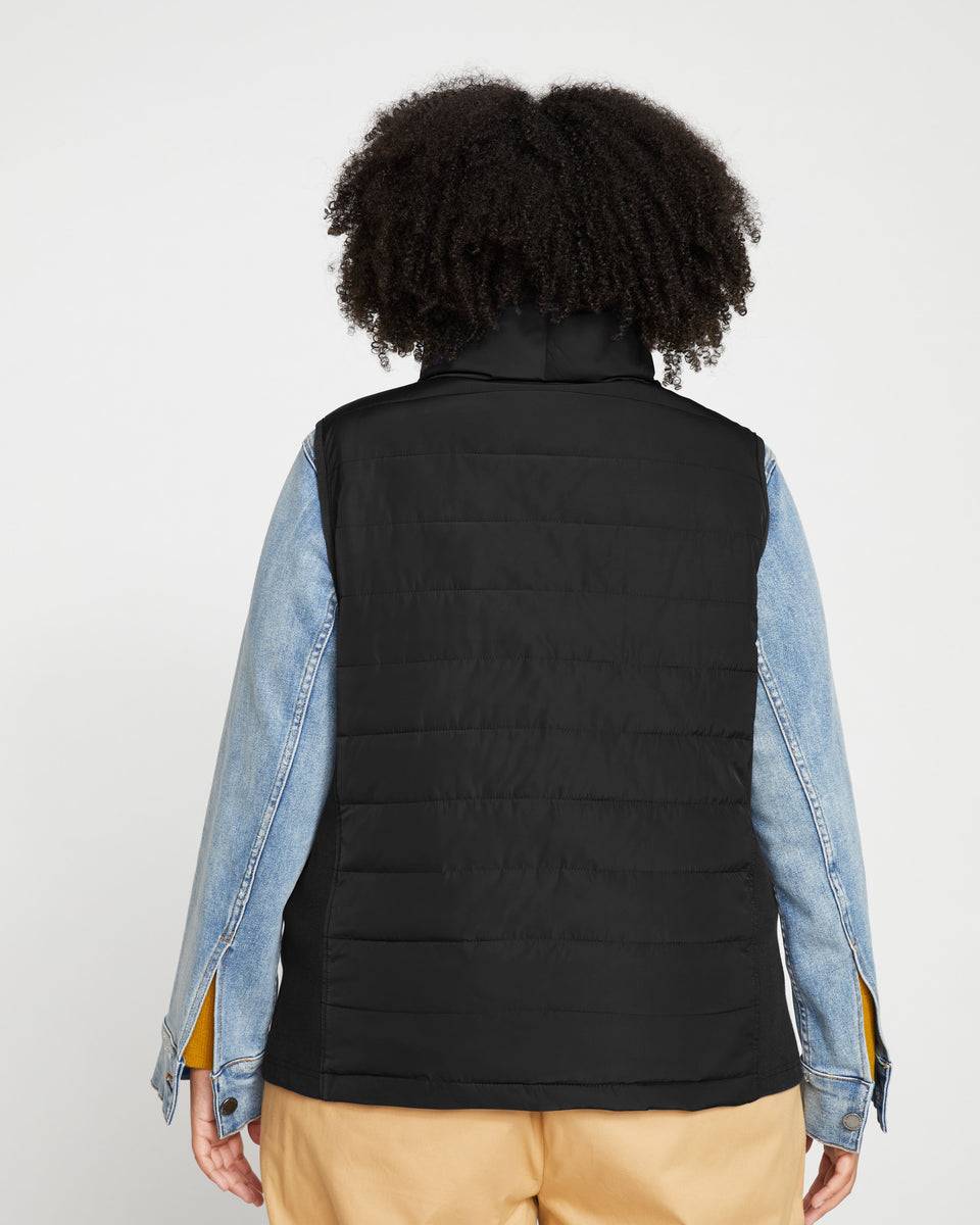 Comfort Panel Sport Puffer Vest - Black Zoom image 3