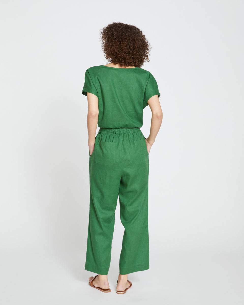 Iris Linen Easy Pull-On Pants - Jardin Zoom image 3
