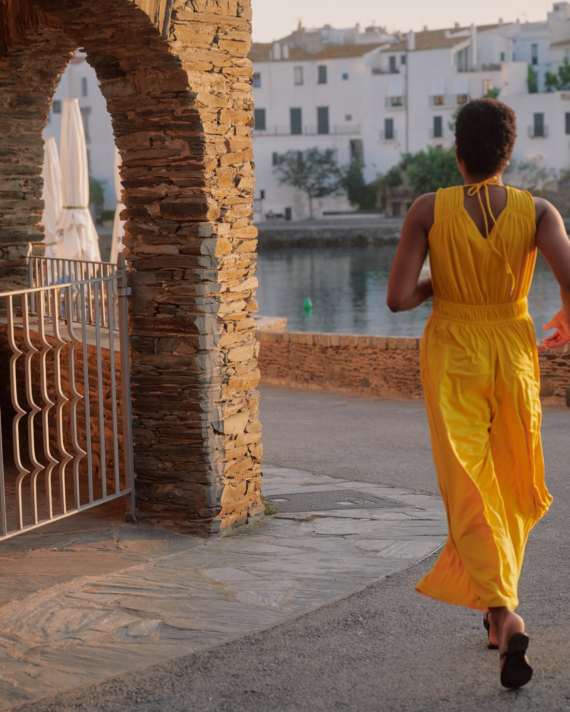 Zoey Liquid Jersey Jumpsuit - Golden Hour