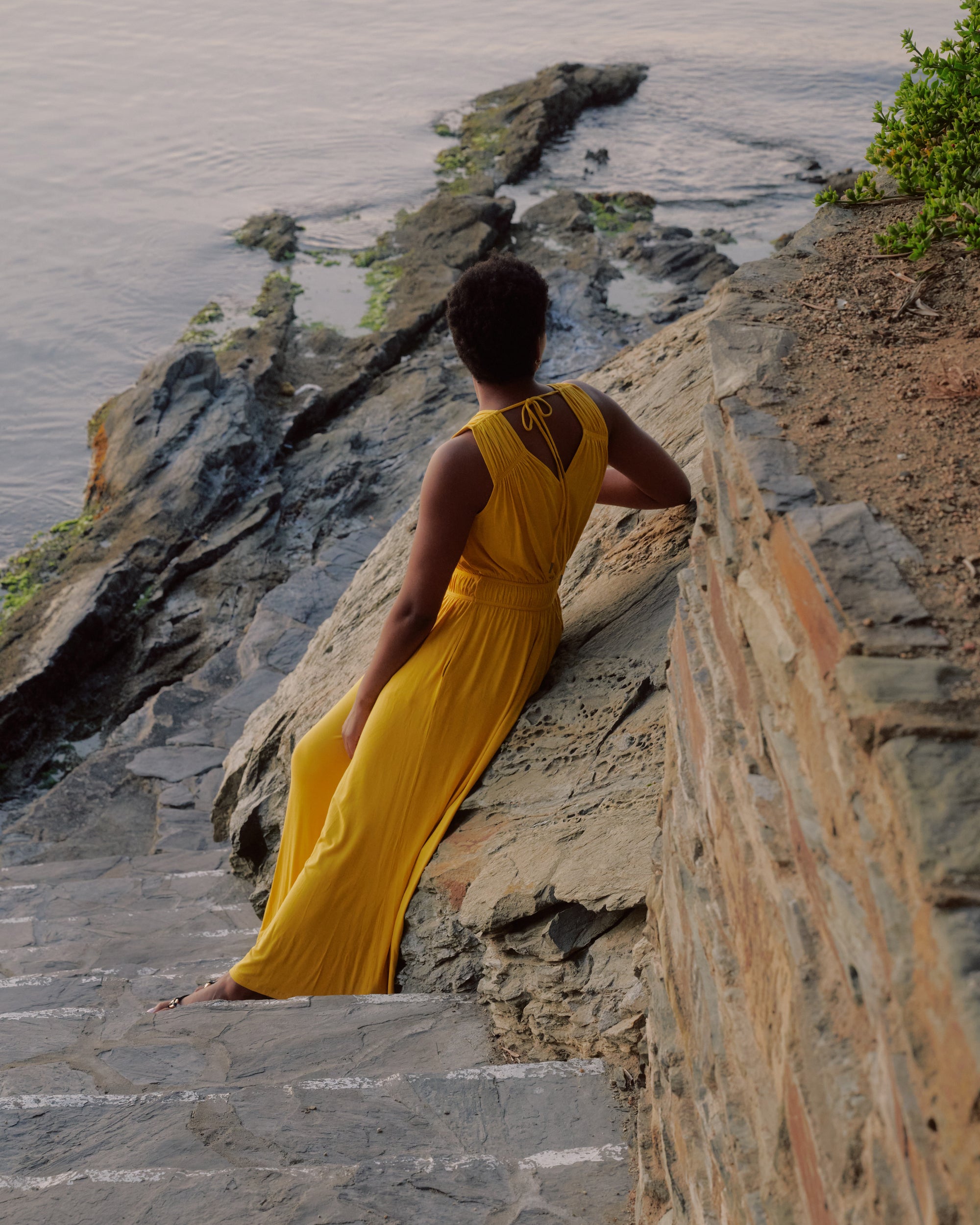 Zoey Liquid Jersey Jumpsuit - Golden Hour