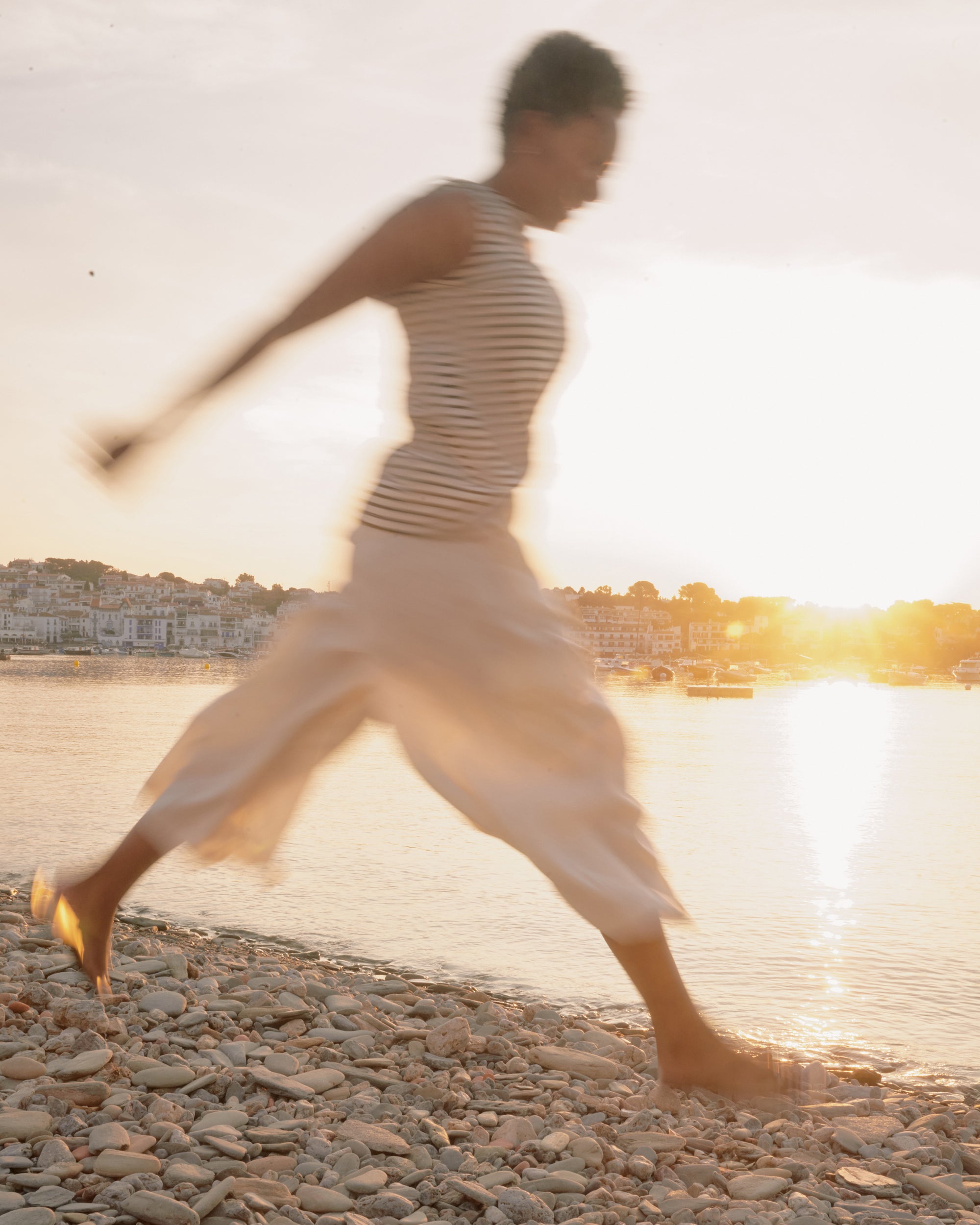 Palazzo Cargo Linen Pant - White