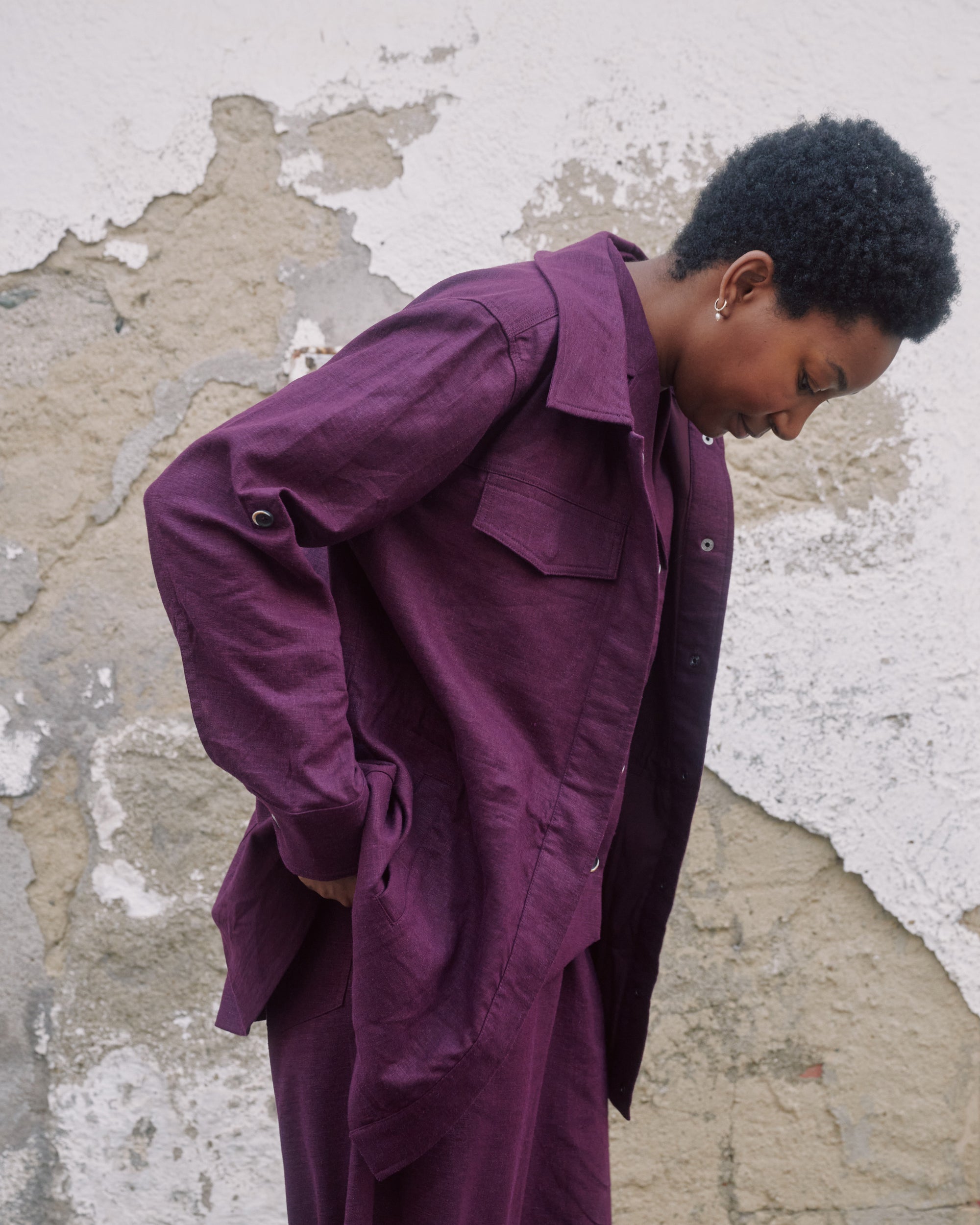 Vineyard Linen Jacket - Acai