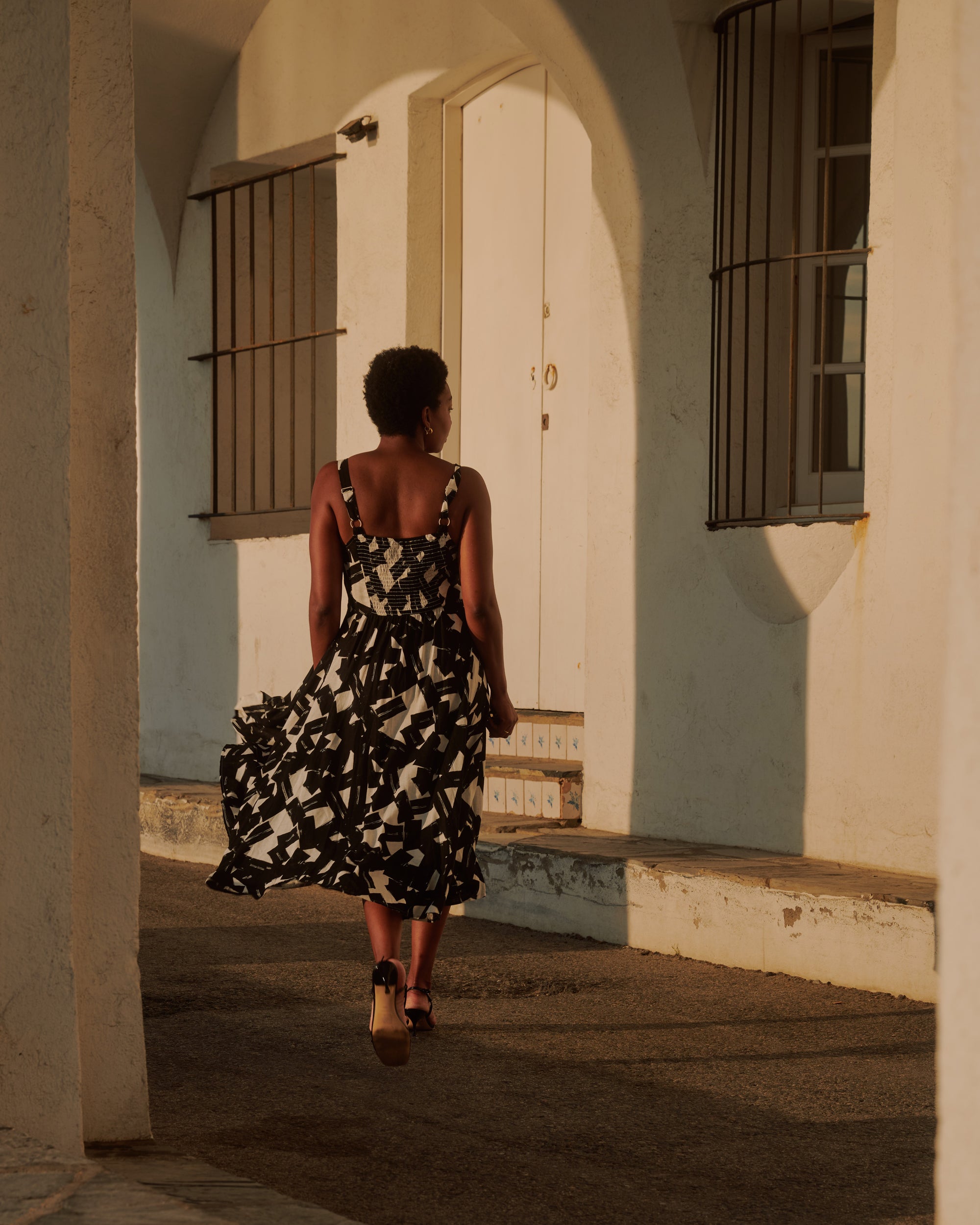 Sunshower Flowy Linen Dress - Santiago Print