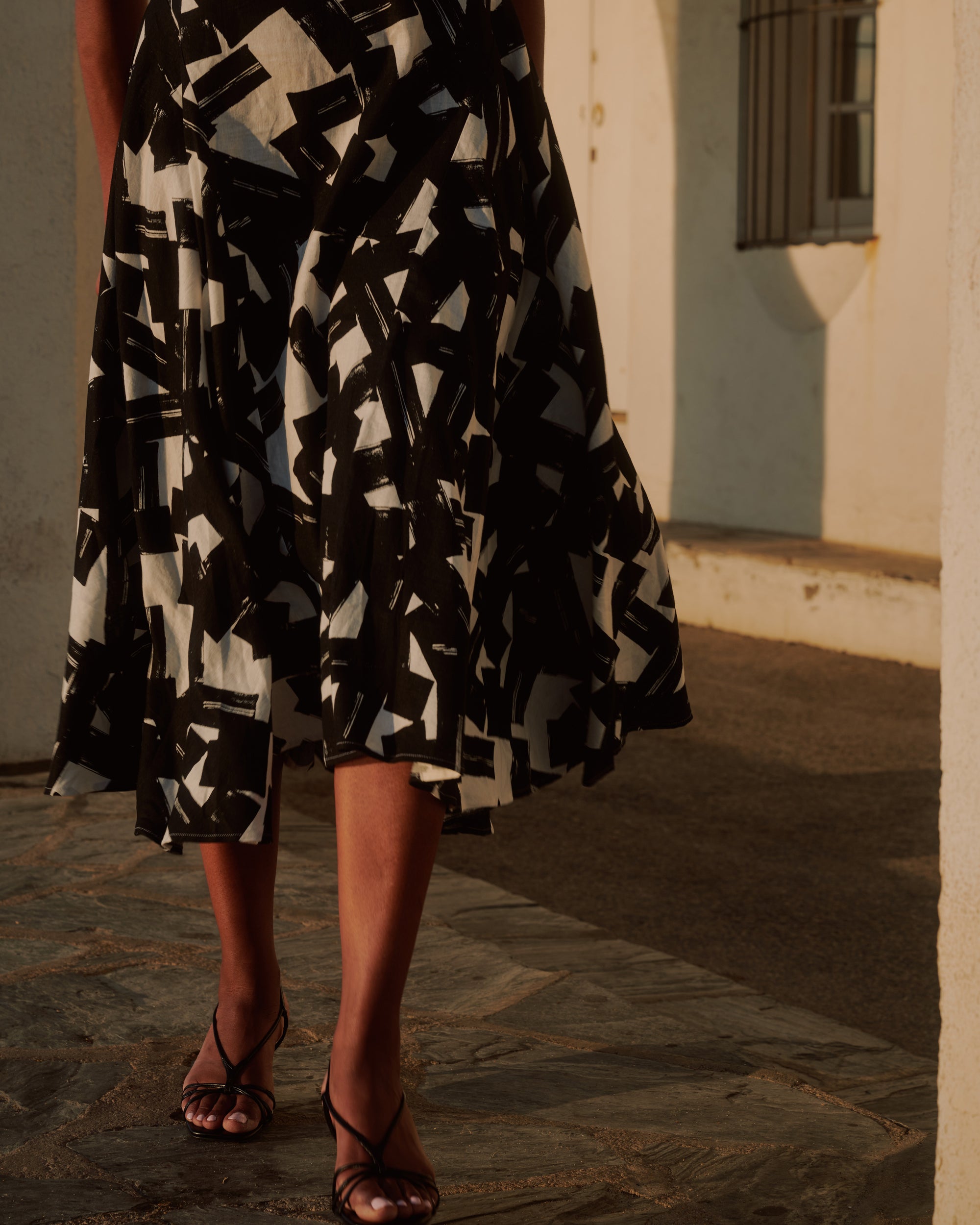 Sunshower Flowy Linen Dress - Santiago Print