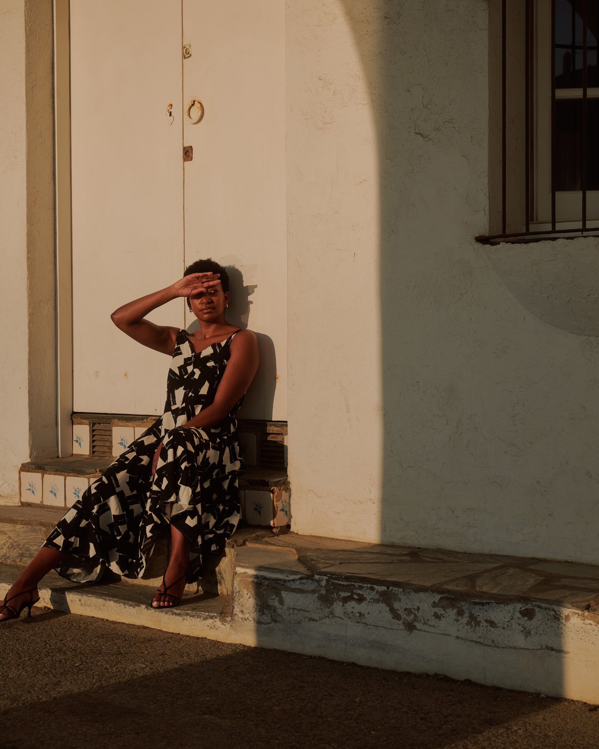 Sunshower Flowy Linen Dress - Santiago Print