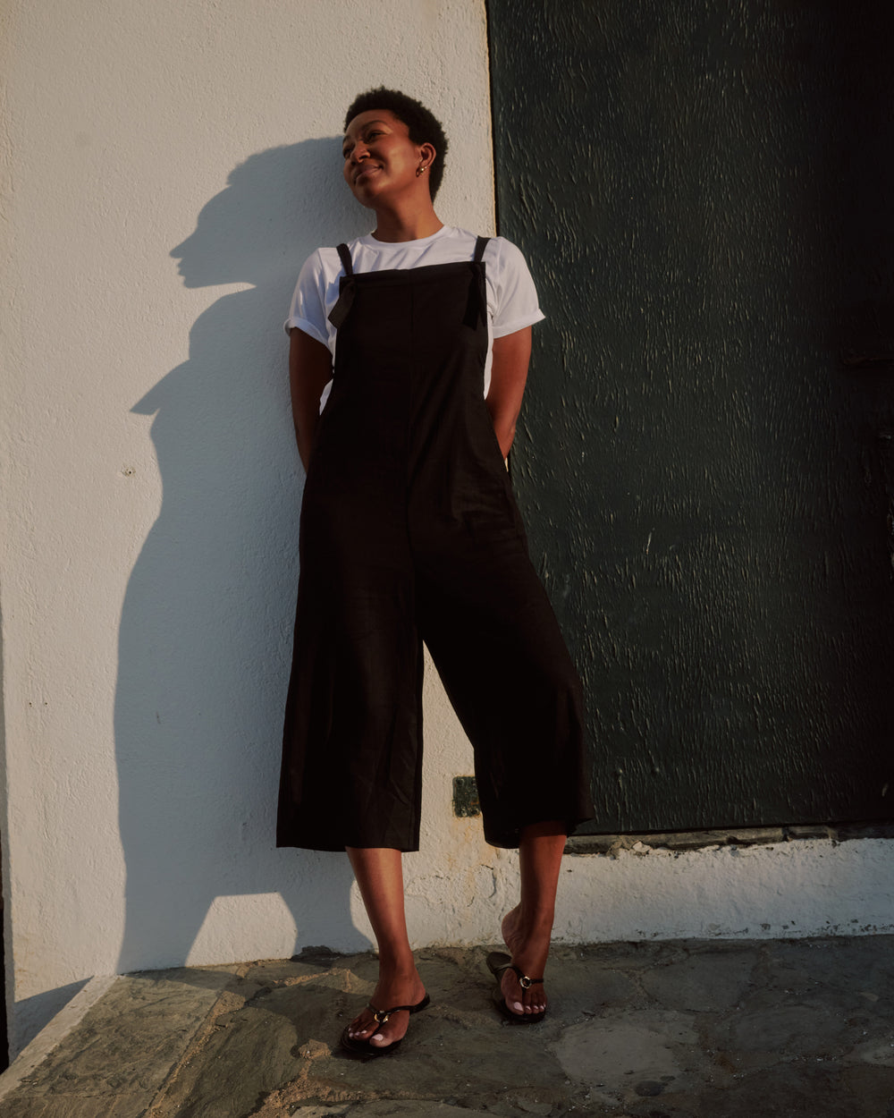 Kora Linen Overalls - Black