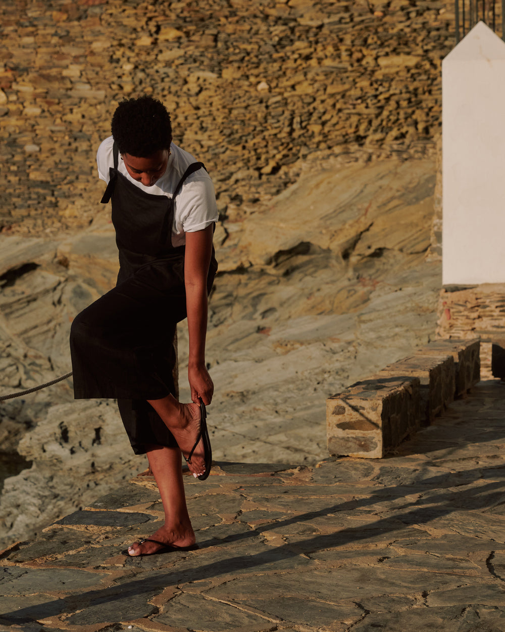 Kora Linen Overalls - Black
