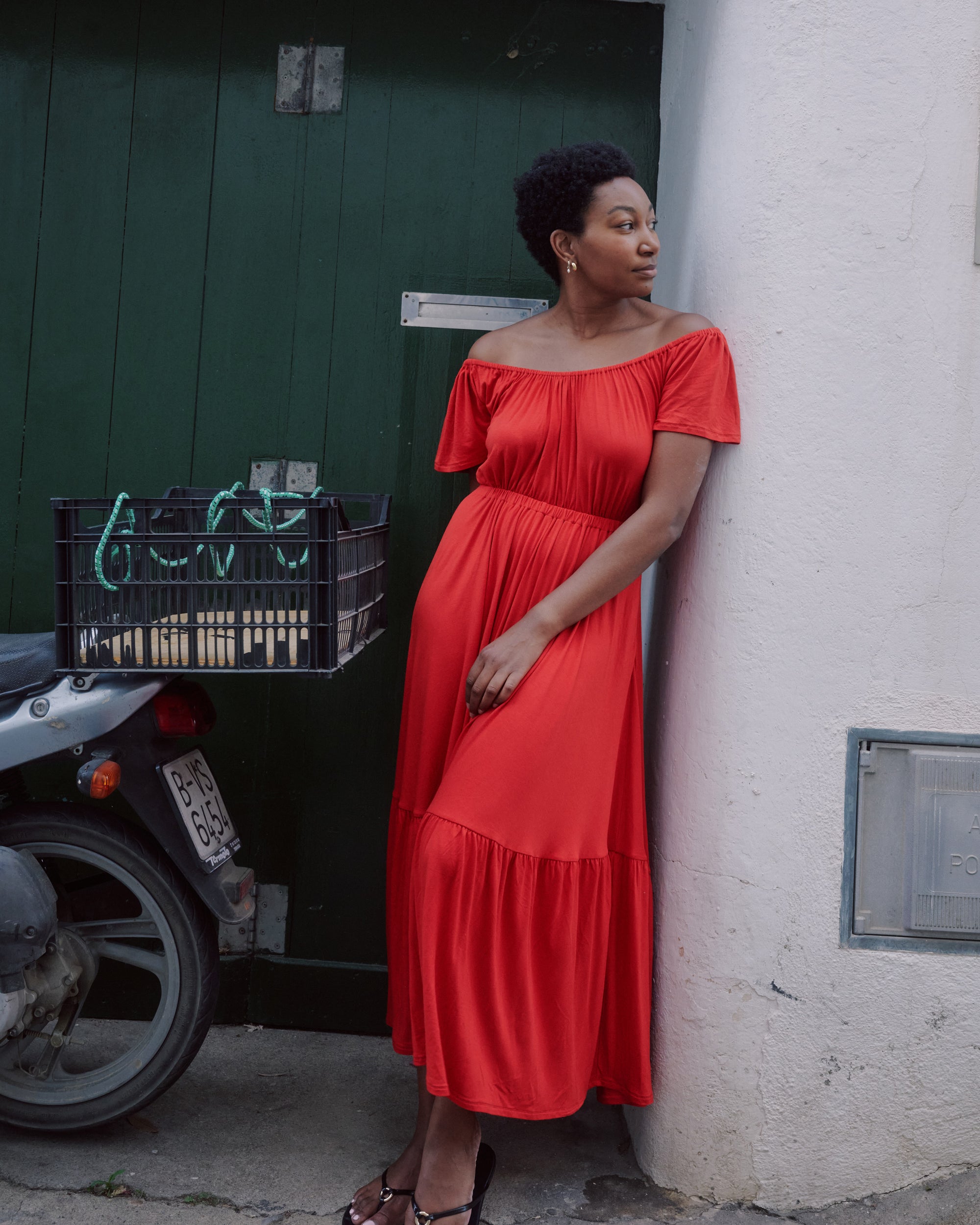 Kahlo Liquid Jersey Dress - Lipstick