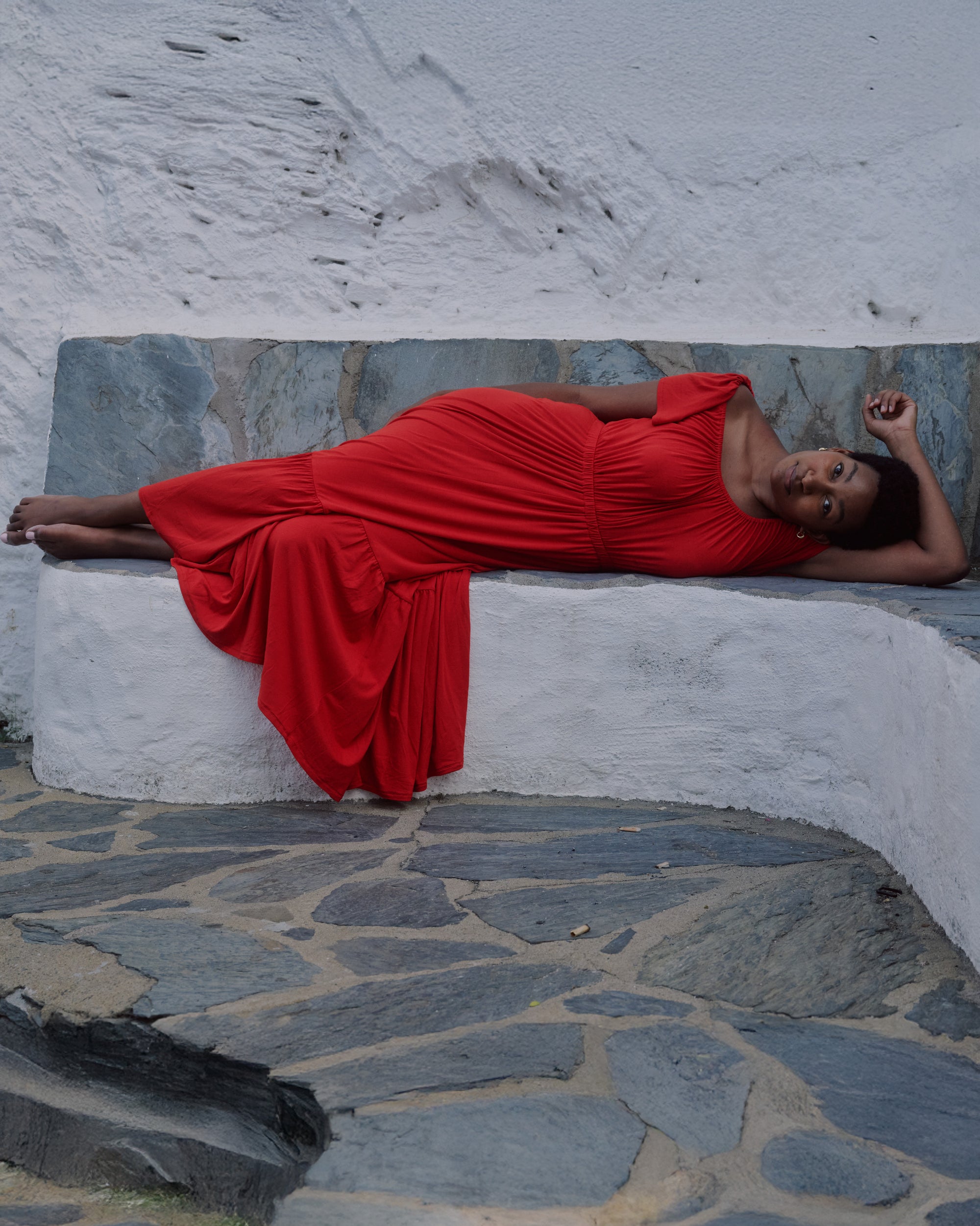 Kahlo Liquid Jersey Dress - Lipstick